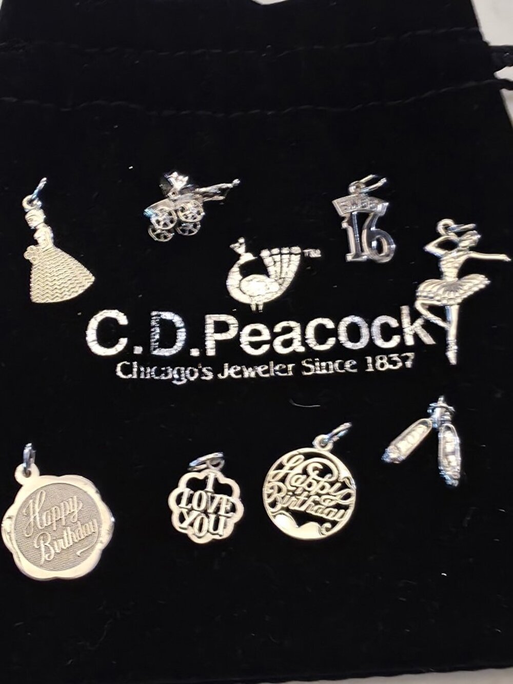 Never Worn - Set of 8 Sterling Silver Charms from C.D. Peacock